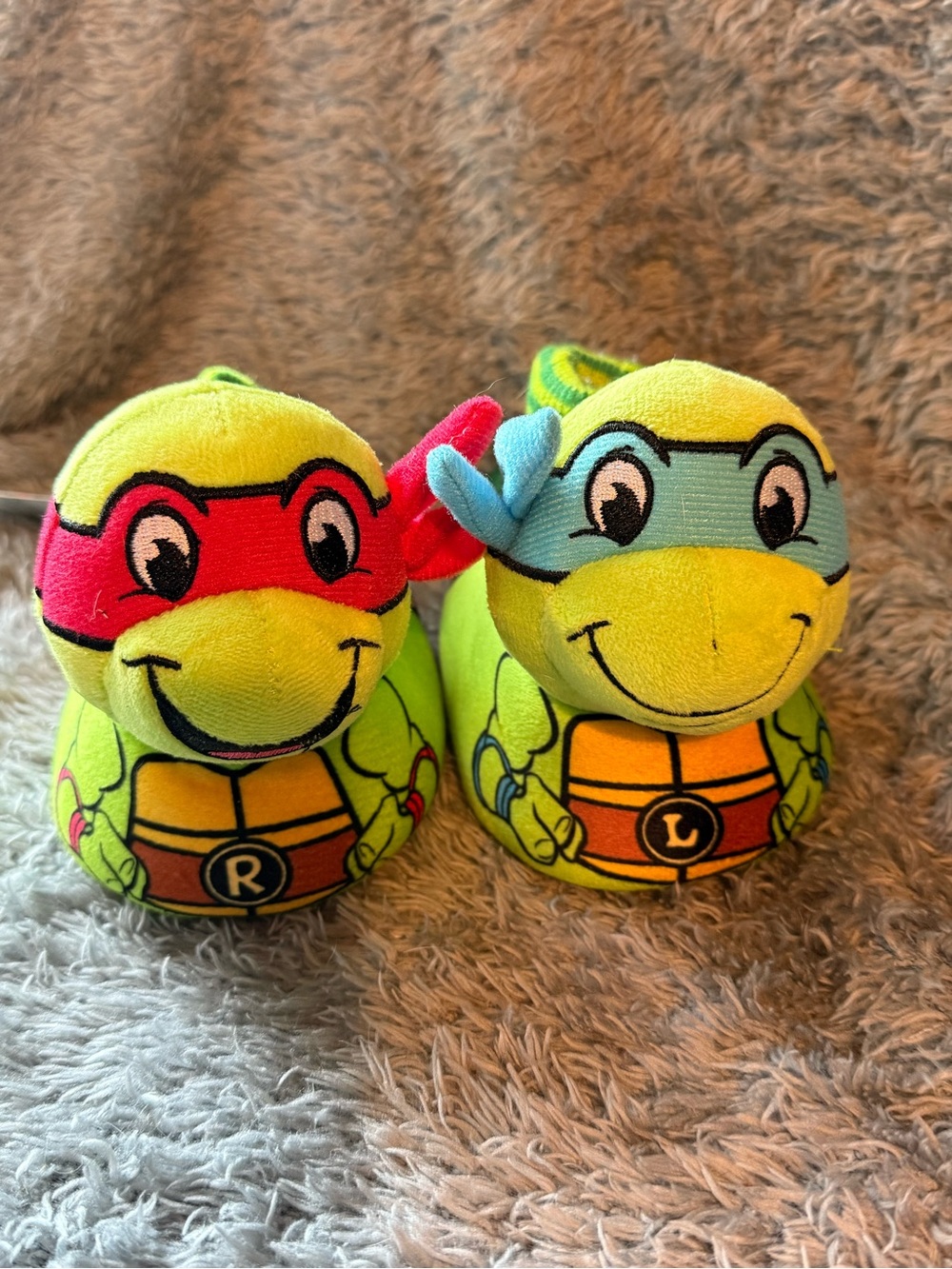 Teenage Mutant turtles Green Plush Turtle Set with‎ Red Blue Masks Boys 5-6 New